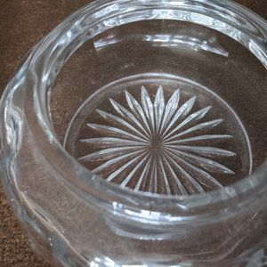 Vintage cut glass rose or posy bowl or candy dish